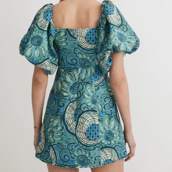 House of Harlow 1960 Dresses & Skirts - House of Harlow 1960 Dress Womens Small Blue Tropical Beach Smock Linen Mini